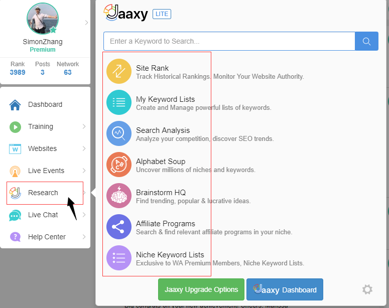 jaaxy keywords tool