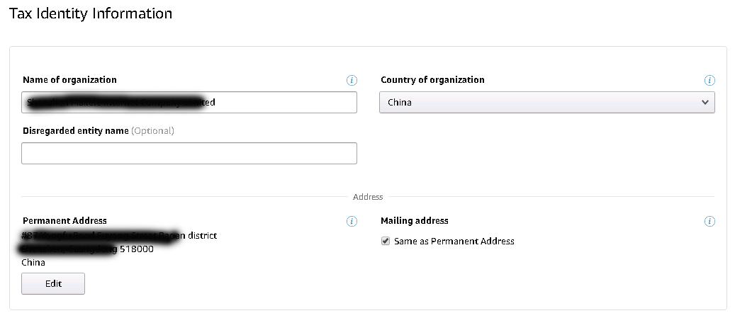 amazon W-8BEN update