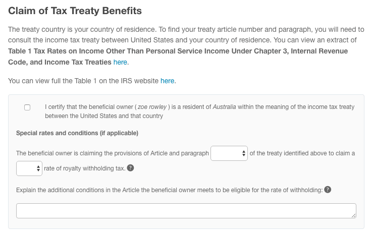 w8ben tax form