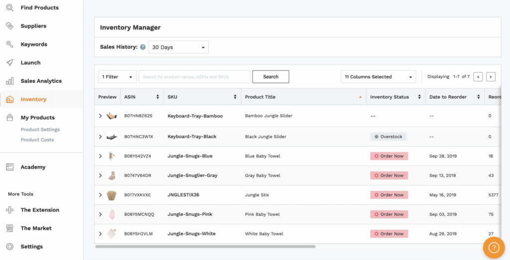 inventory manager product report