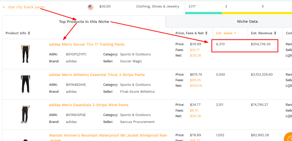 js niche hunter