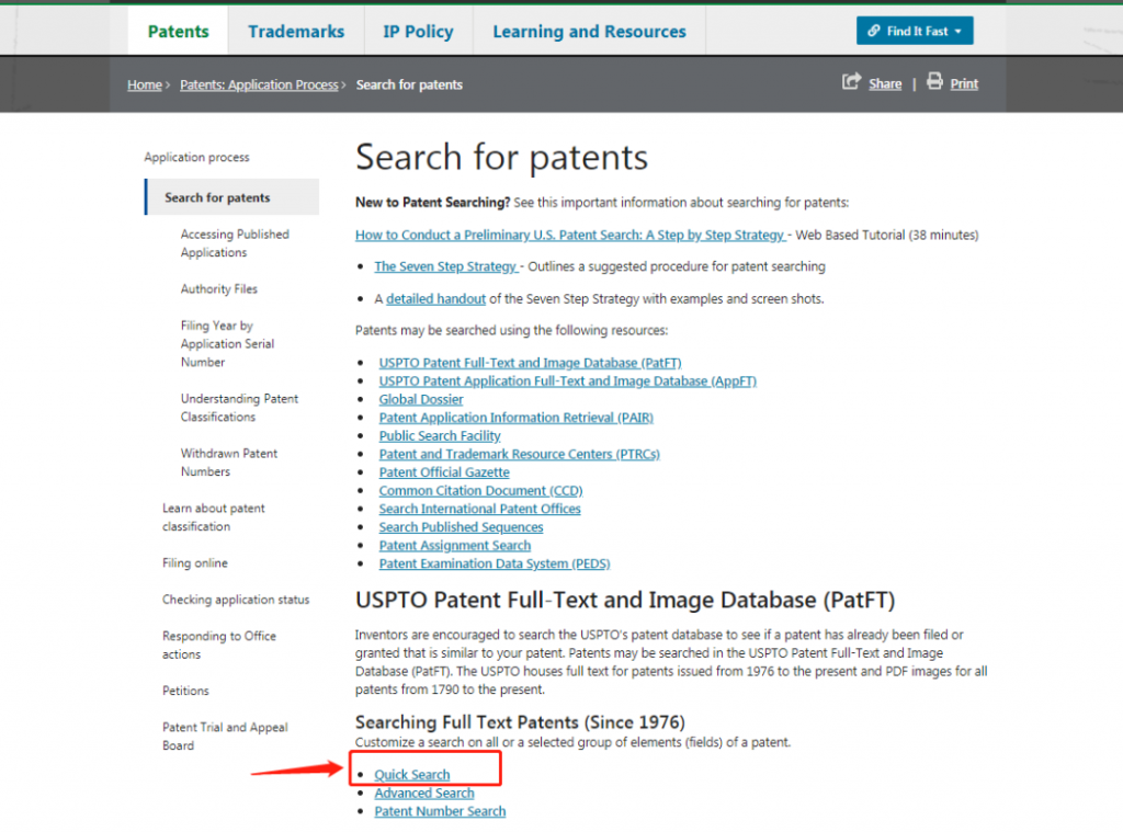 US patents 2