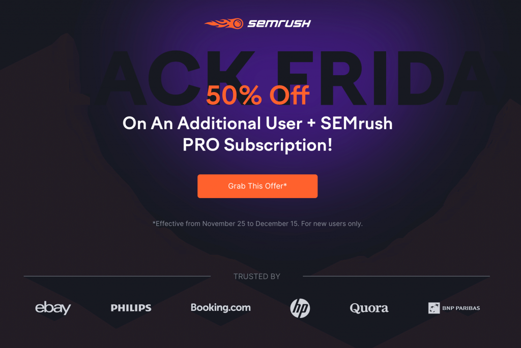 50 off semrush