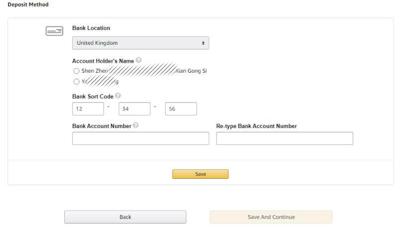 amazon uk register