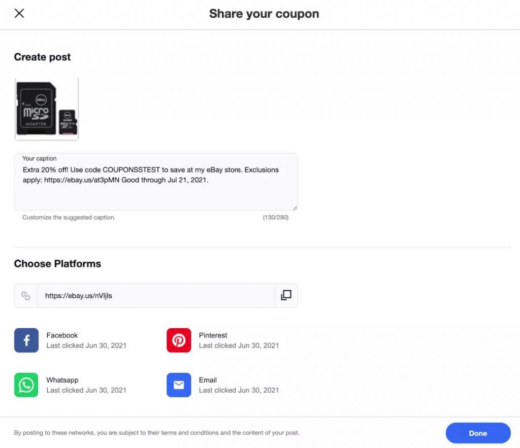 ebay coupon code